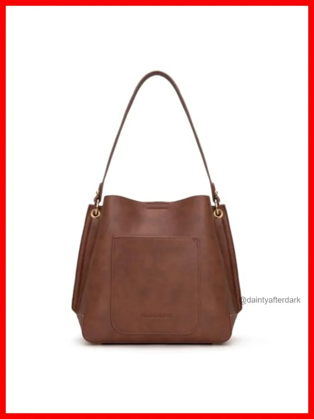 Medium Hobo Bag with 3 Compartments, Center Zip Divider, Detachable Crossbody